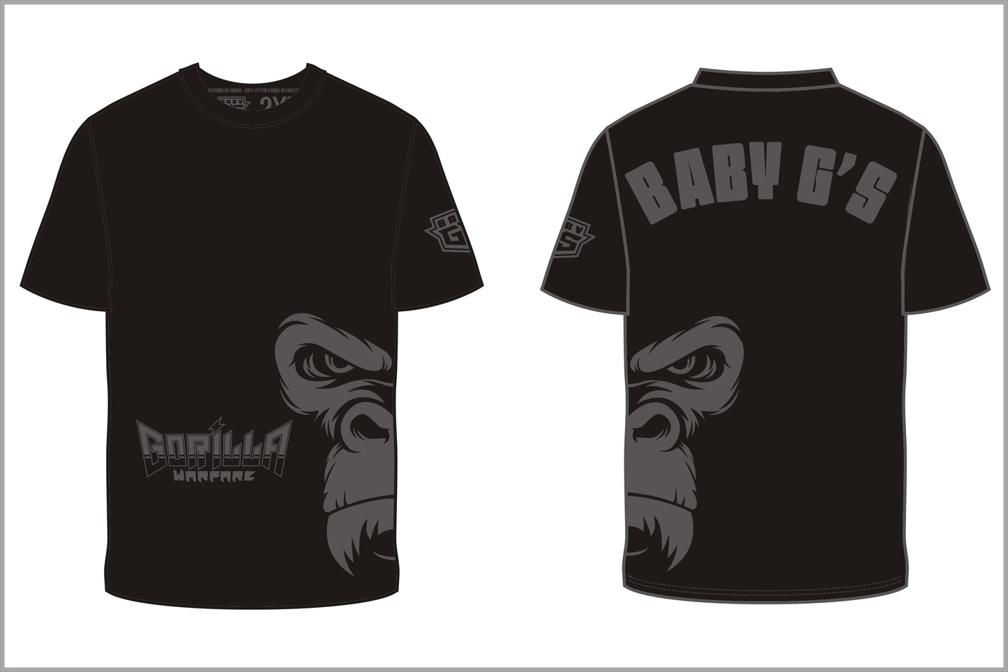 Gorilla Warfare 2.0 Black Pump Cover T-shirt