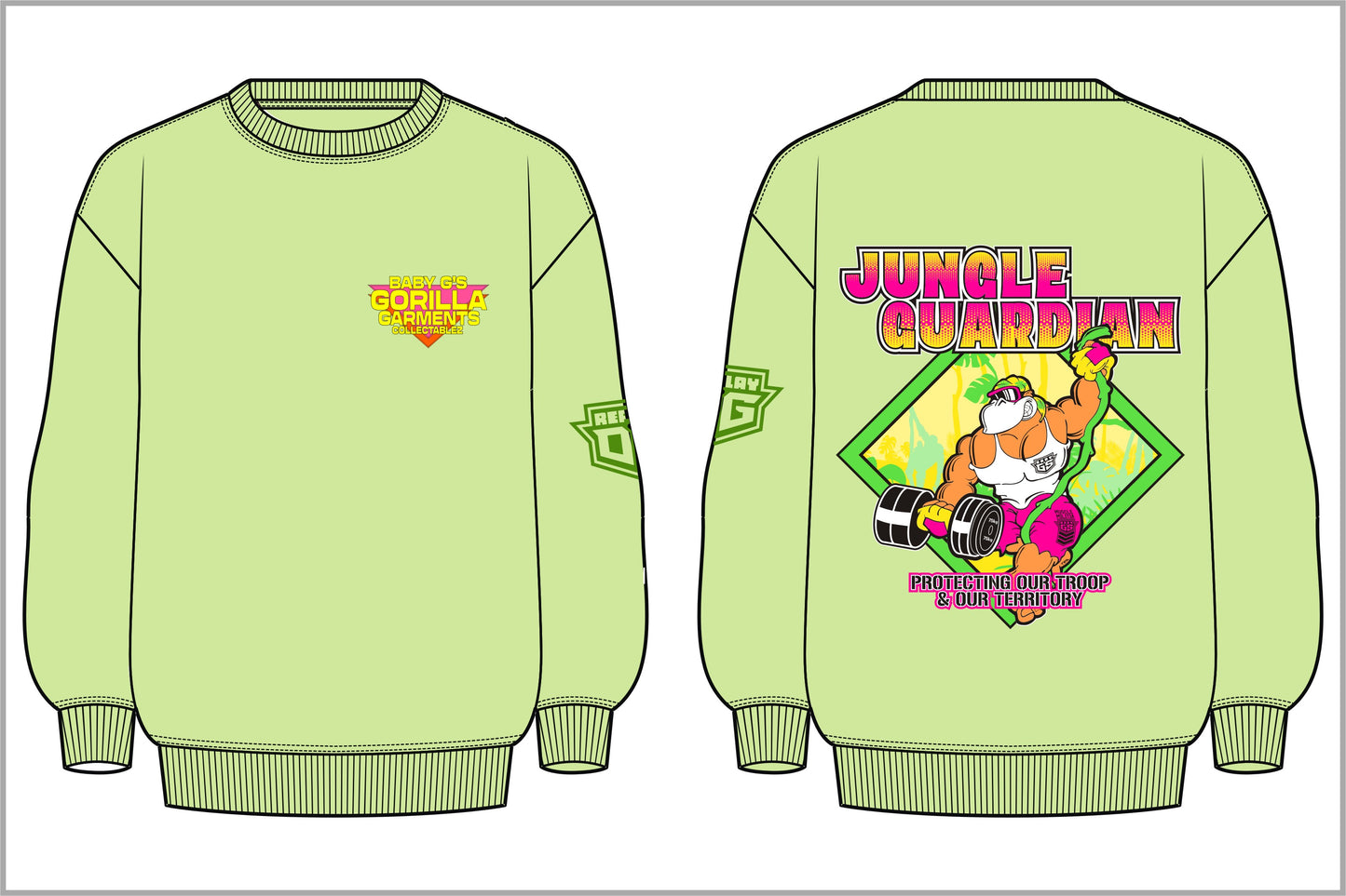Jungle Guardian Crewneck Sweatshirt in Green
