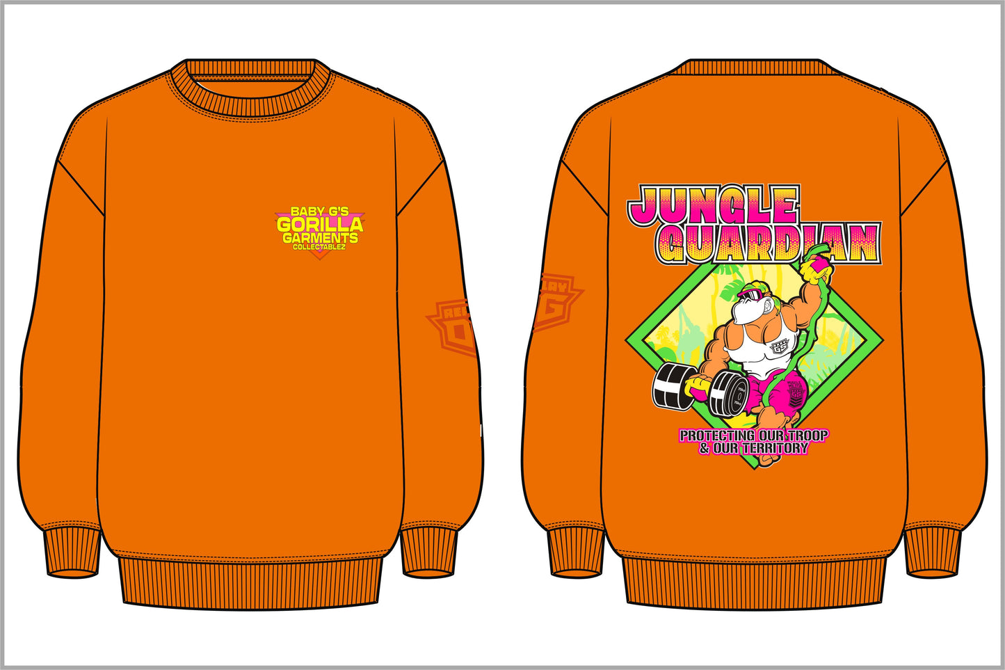 Jungle Guardian Crewneck Sweatshirt in Yellow